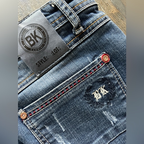 BAMBINI girls jeans sz 14 , lightly distressed - Picture 10 of 11